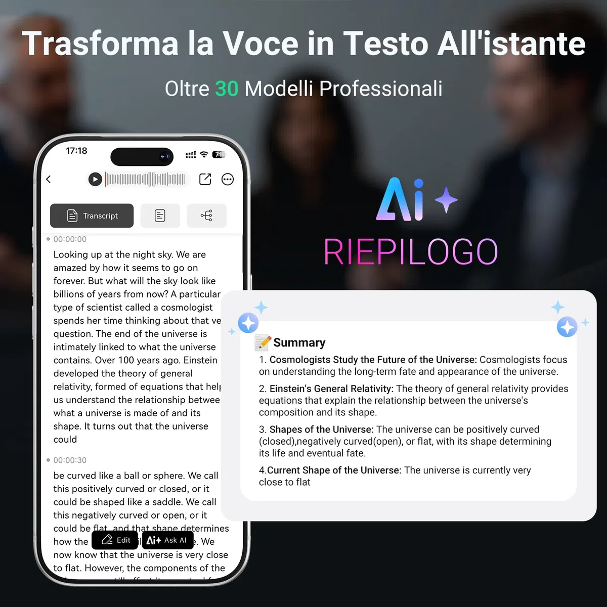 MECHEN Registratore Vocale IA 64GB, Trascrizione e Traduzione in 81 Lingue, Registrazione Magnetica di Chiamate, 30+ Modelli di Riassunto e Mappe Mentali, Bluetooth 5.3 (V05-B)