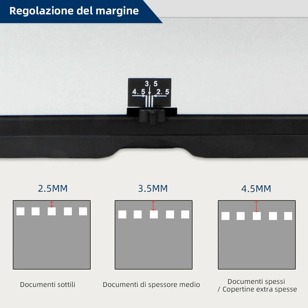 RAYSON Rilegatrice Spirale Metallica, 23 Fori, 250 Fogli, TD-1221