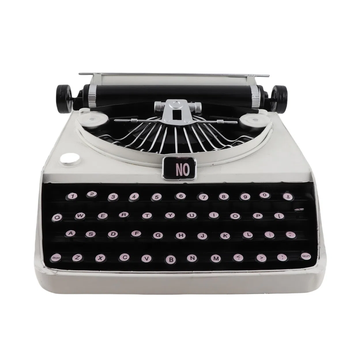 Fockety Macchina da Scrivere Vintage, Grigio, Ferro, Oggetti, Artigianato Vintage, Costruzione Manuale, Utilizzo di Ferro