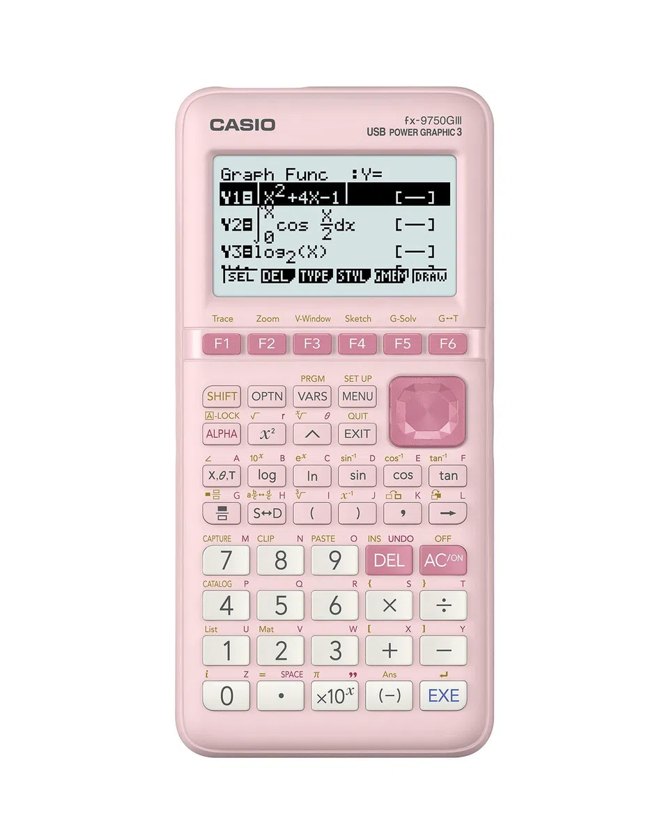 Casio fx-9750GIII - Calcolatrice grafica, visualizzazione manuale naturale, programmazione Python, ideale per esami, STEM e matematica avanzata, rosa