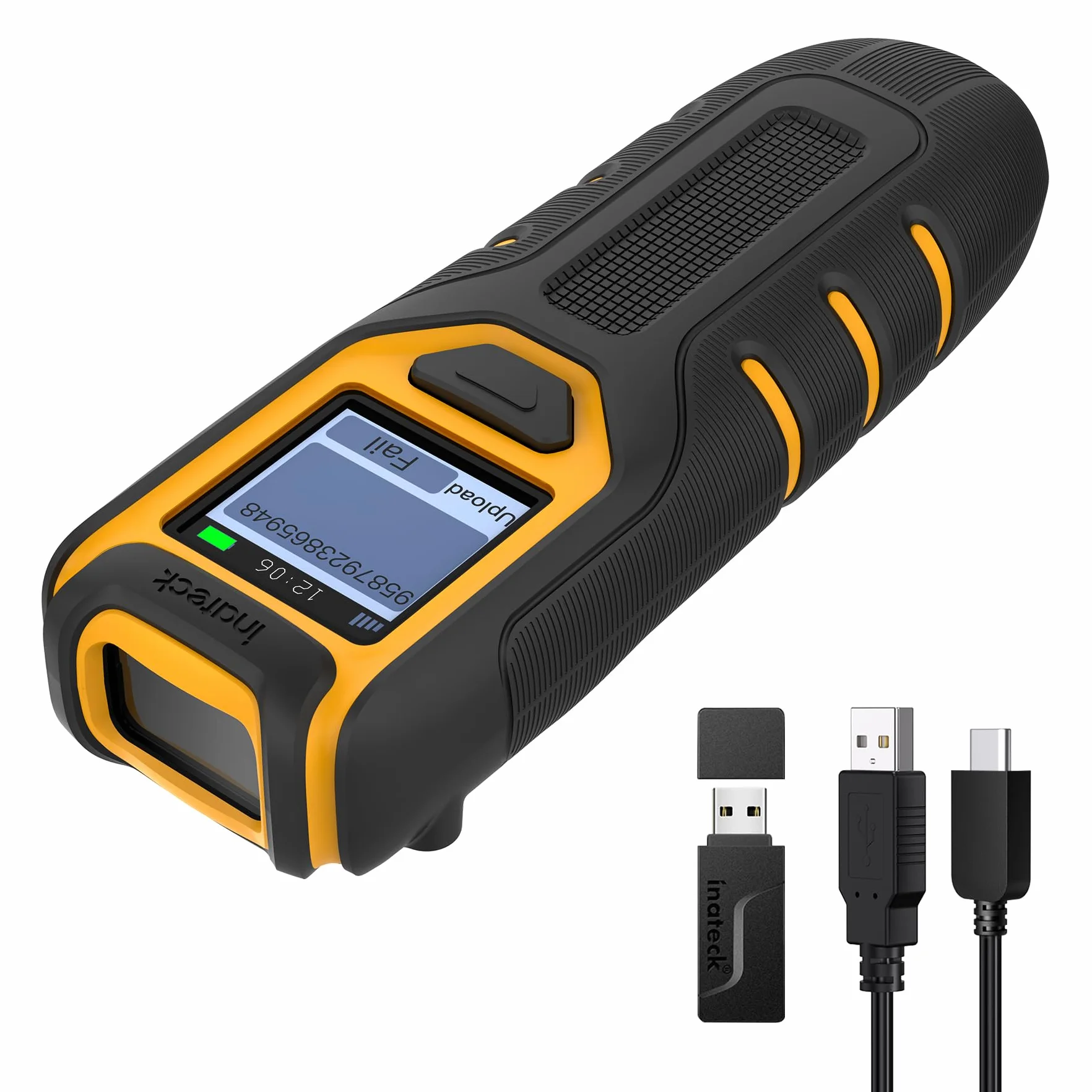 Inateck Lettore Codici a Barre 1D 2D QR, Portatile Barcode Scanner Wireless Bluetooth, Batteria 2600mAh, Compatibile Tablet iPhone Android iOS PC, Ideale Magazzino Logistica Negozio Spedizioni