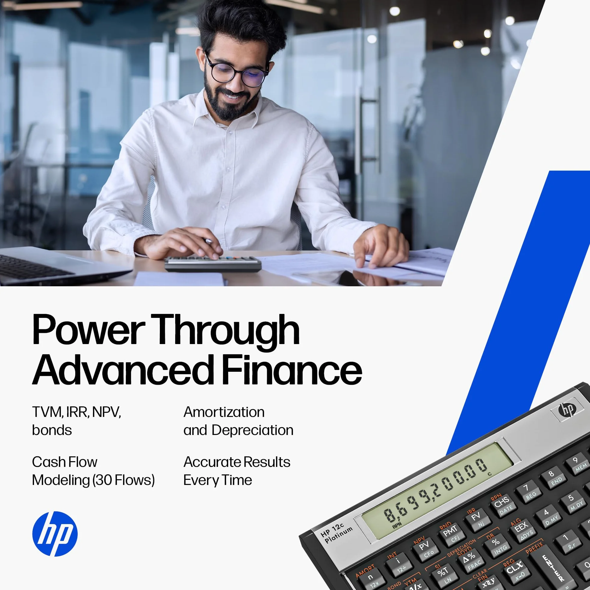 HP Hewlett Packard [] Calcolatrice Financial Platinum RPN Algebrica Programmabile Ref 12C PLATINUM