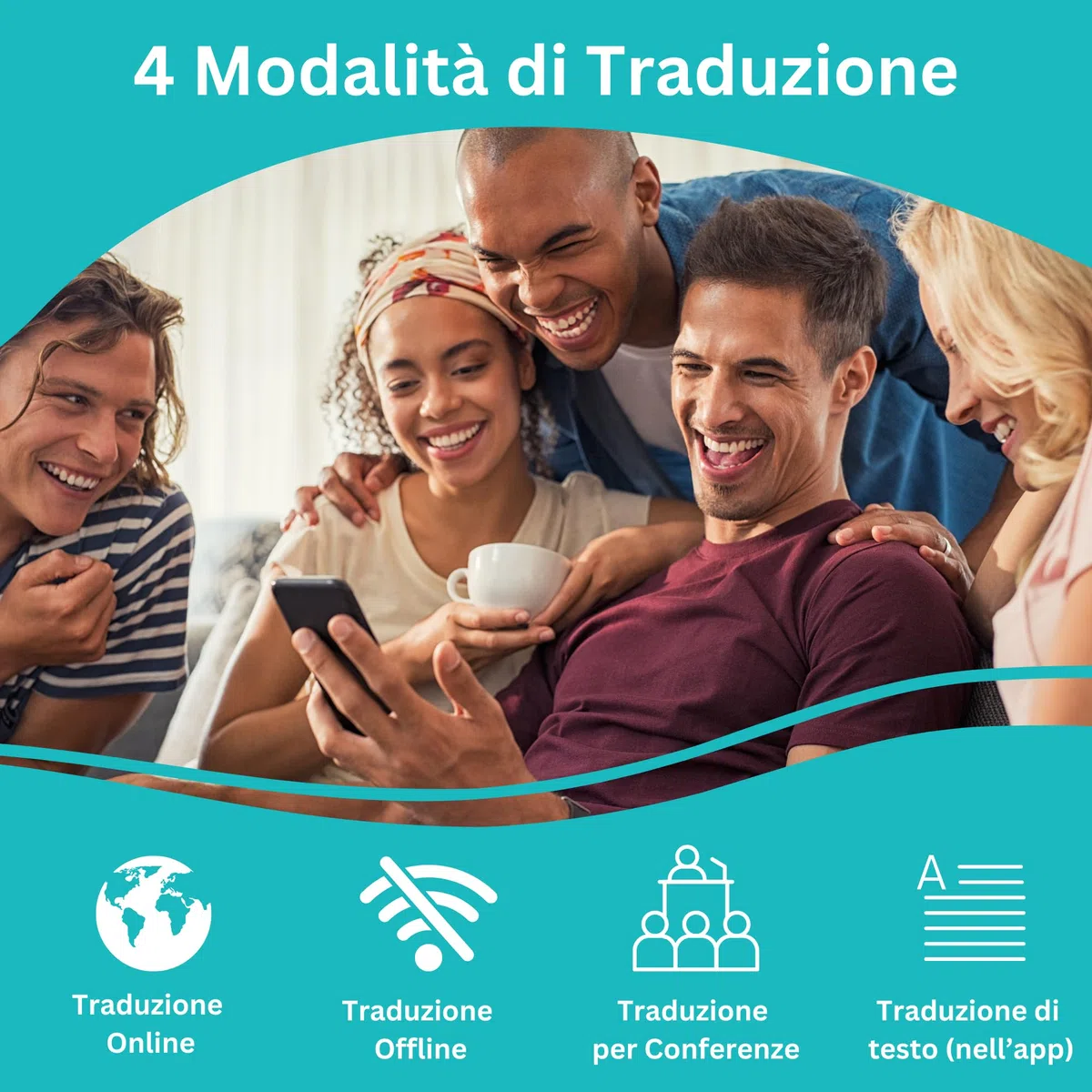 Enence Traduttore Istantaneo Vocale, MUAMA Traduttore Vocale Istantaneo Multilingue. Simultanea AI Translator Portatile a Due Vie per 60+ Lingue ad Alta Precisione Vocale. Offline 19 Lingue, con App
