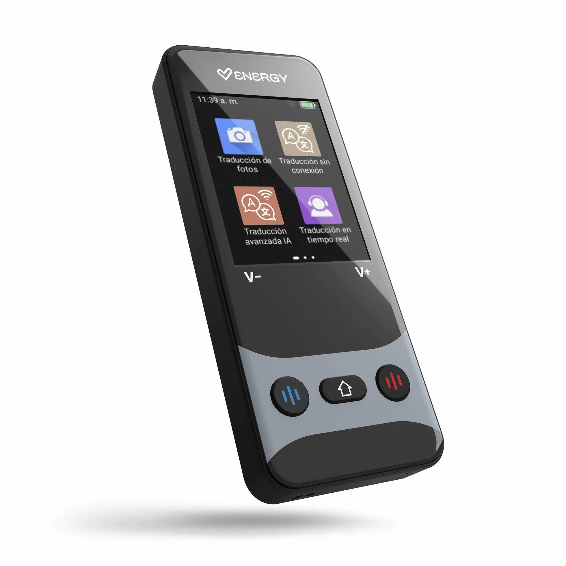 Energy Sistem AI Translator Traduttore Simultaneo Vocale Istantaneo Multilingue Portatile AI Translator Offline 160 Lingue 21 Senza Internet Traduzione Fotografica 5MP Schermo 2W Batteria 1500mAh