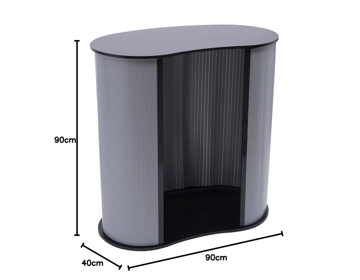 Leggio portatile, portatile, 40 x 90 x 90 cm, con vano portaoggetti, per eventi speciali, materiali promozionali, HG-MLCYT-3405