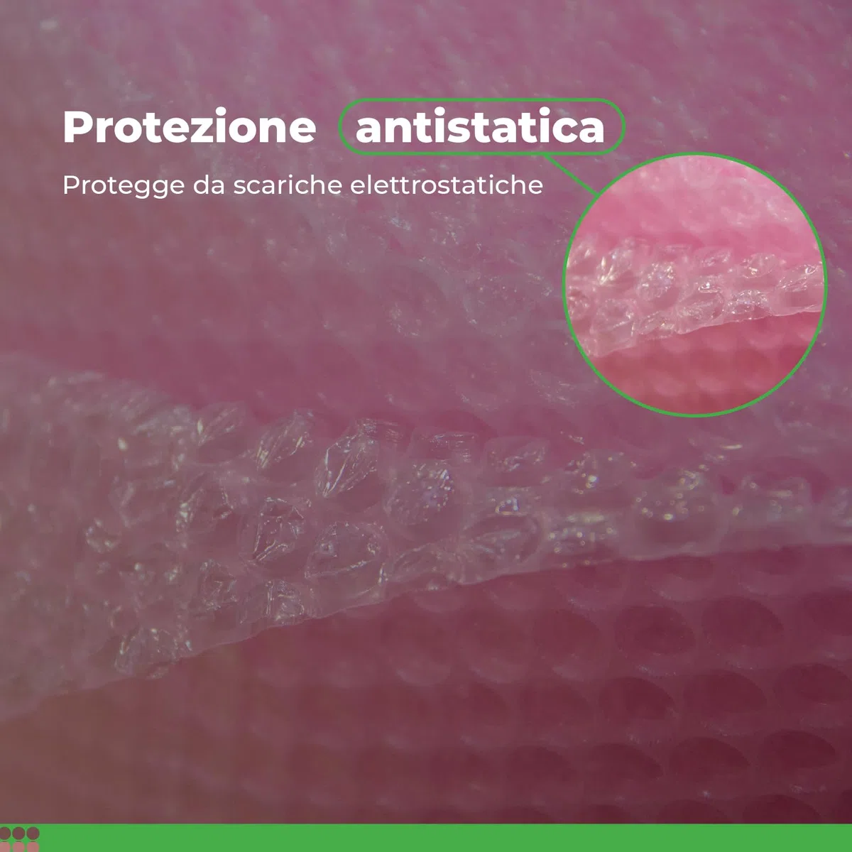 ImballaggiPer Rotolo Pluriball Antistatico 50cm x 190mt 90gr/mq, Bobina per Imballaggio di Materiale Elettronico