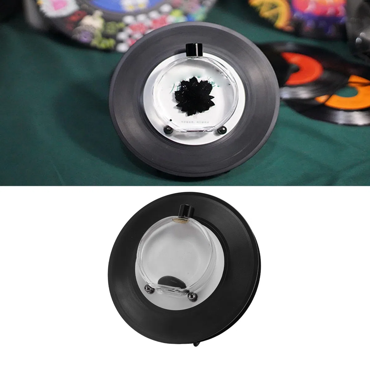 Visualizzatore Musicale di Ferrofluid, Arredamento del Desktop Fluido Magnetico Danzante con 12 Penne Colorate, per Appassionati di Scienze e Amanti della Musica