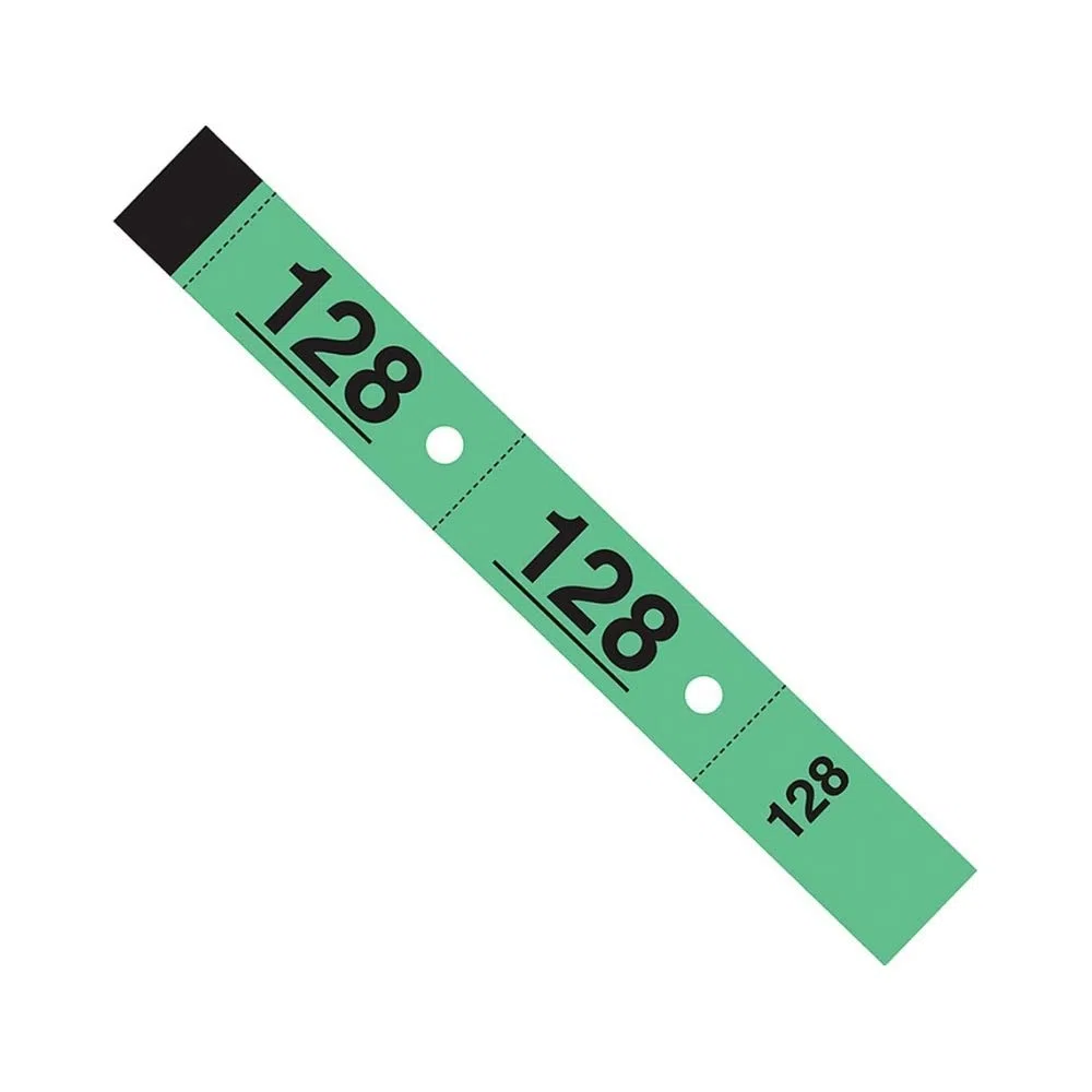 Elvé 1000 biglietti per guardaroba, numerazione da 1 a 1000, dimensioni: 3 x 20 cm 3x20cm verde