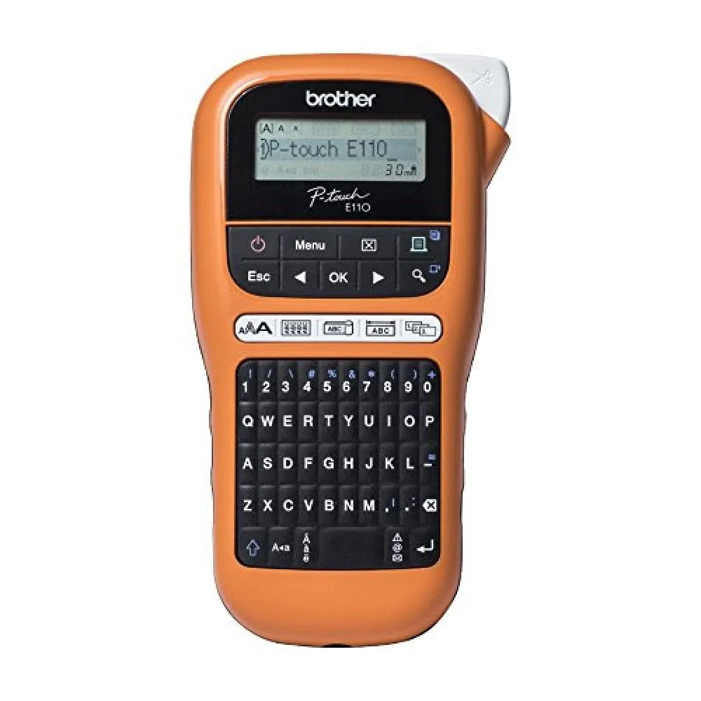 Brother PT-E110VP Etichettatrice palmare professionale per il settore elettrico con tastiera QWERTY, display LCD, 200 simboli