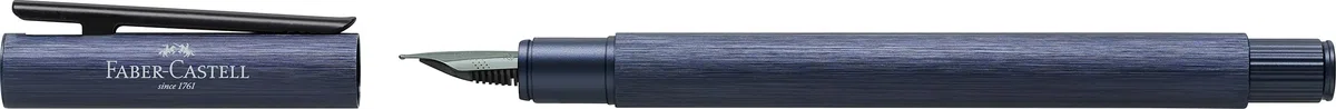 Faber-Castell 202186 - Set regalo Neo Slim blu scuro, con penna stilografica, penna a sfera e astuccio per penne, set da scrittura elegante