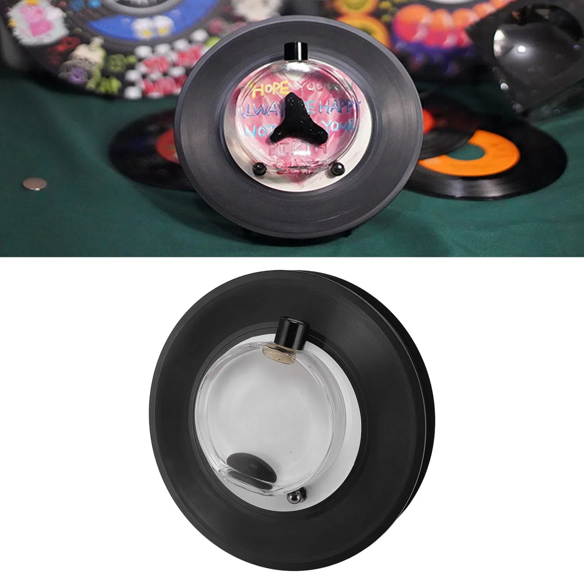 Visualizzatore Musicale di Ferrofluid, Arredamento del Desktop Fluido Magnetico Danzante con 12 Penne Colorate, per Appassionati di Scienze e Amanti della Musica