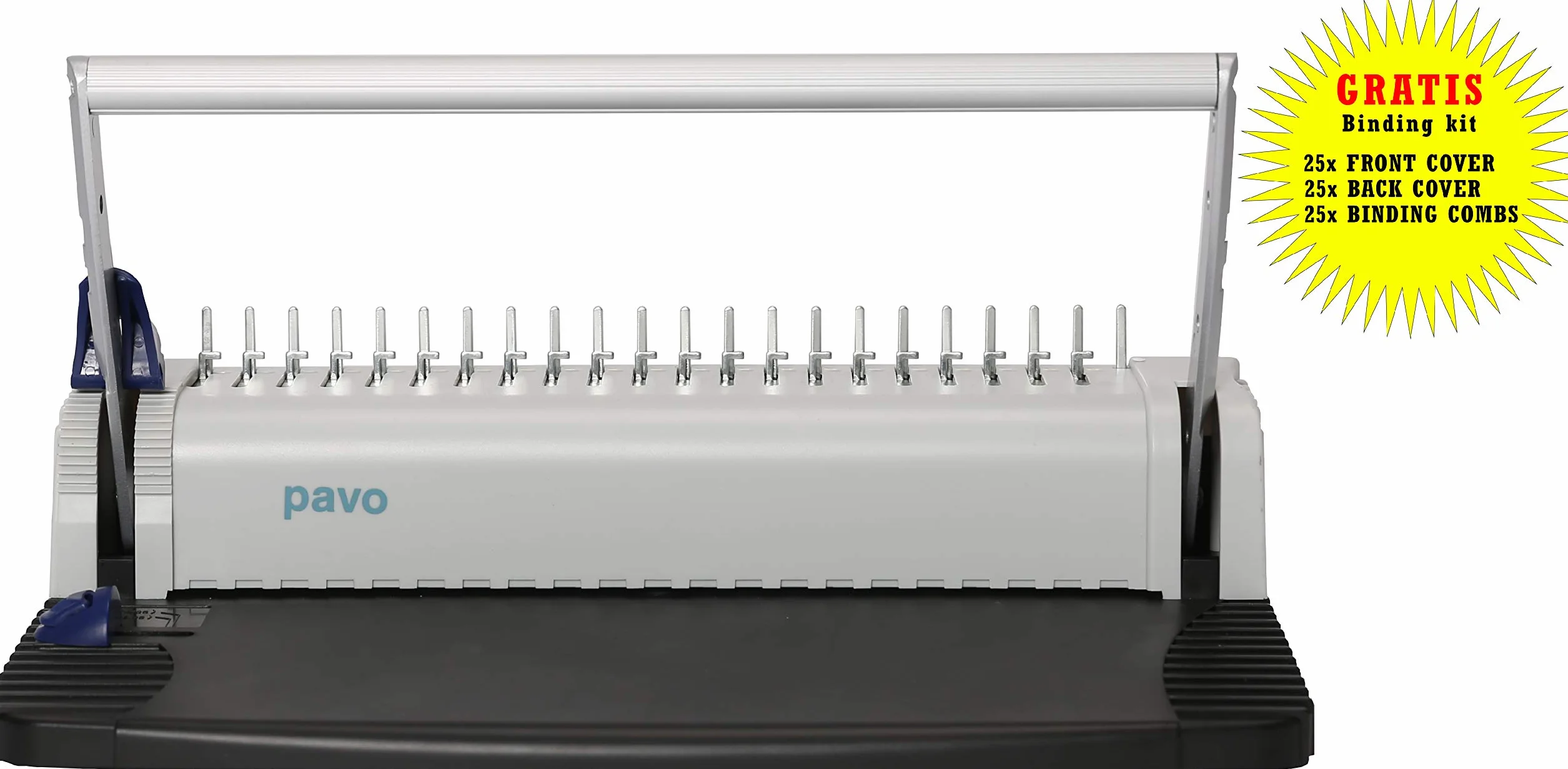Pavo Smartmaster 2 - Rilegatrice a dorsi plastici, Kit per rilegatrice incluso, Nero/Grigio chiaro