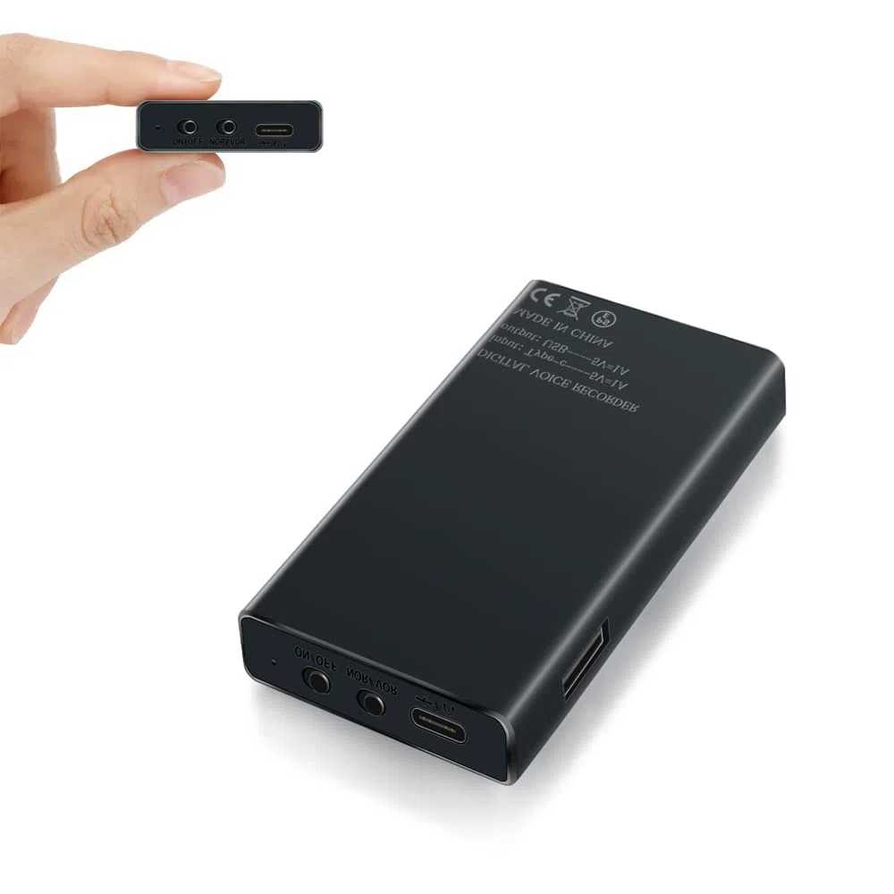 TDW 32GB Registratore Vocale Professionale con Attivazione Vocale, 2500mAh Registratore Audio con Durata Della Batteria di 288 ore e 365 Giorni in Standby - Portatile Magnetico Registratore Vocale