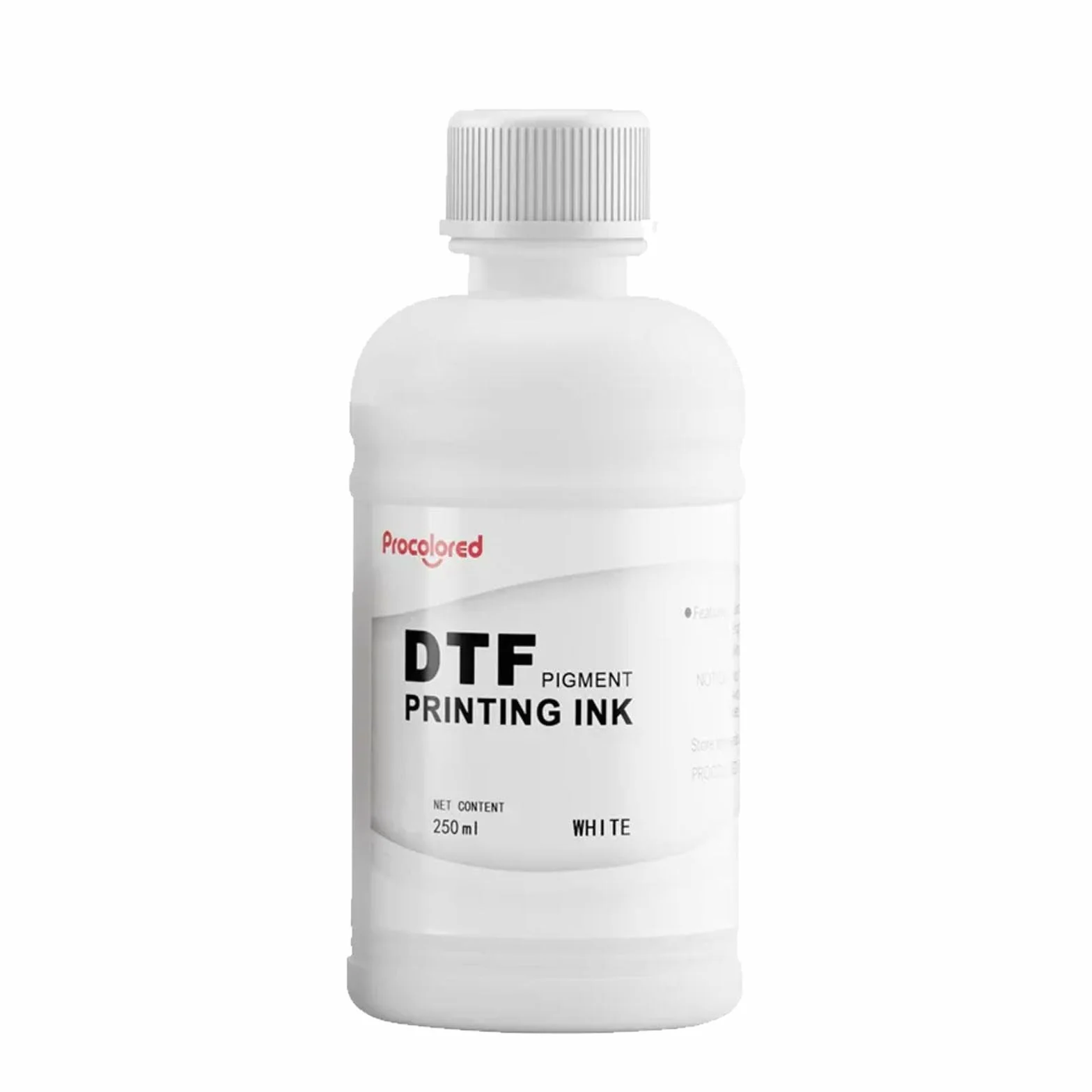 Procolored Ricarica di inchiostro Original DTF bianco da 500 ml per macchina da stampa diretta su pellicola Bottiglia singola