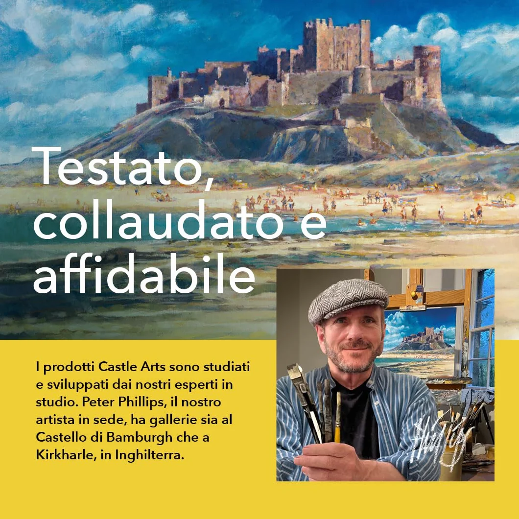 Castle Art Supplies Set con cerniera lampo 72 matite colorate custodia