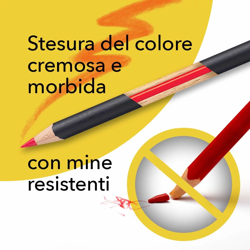 Castle Art Supplies Set con cerniera lampo 72 matite colorate custodia