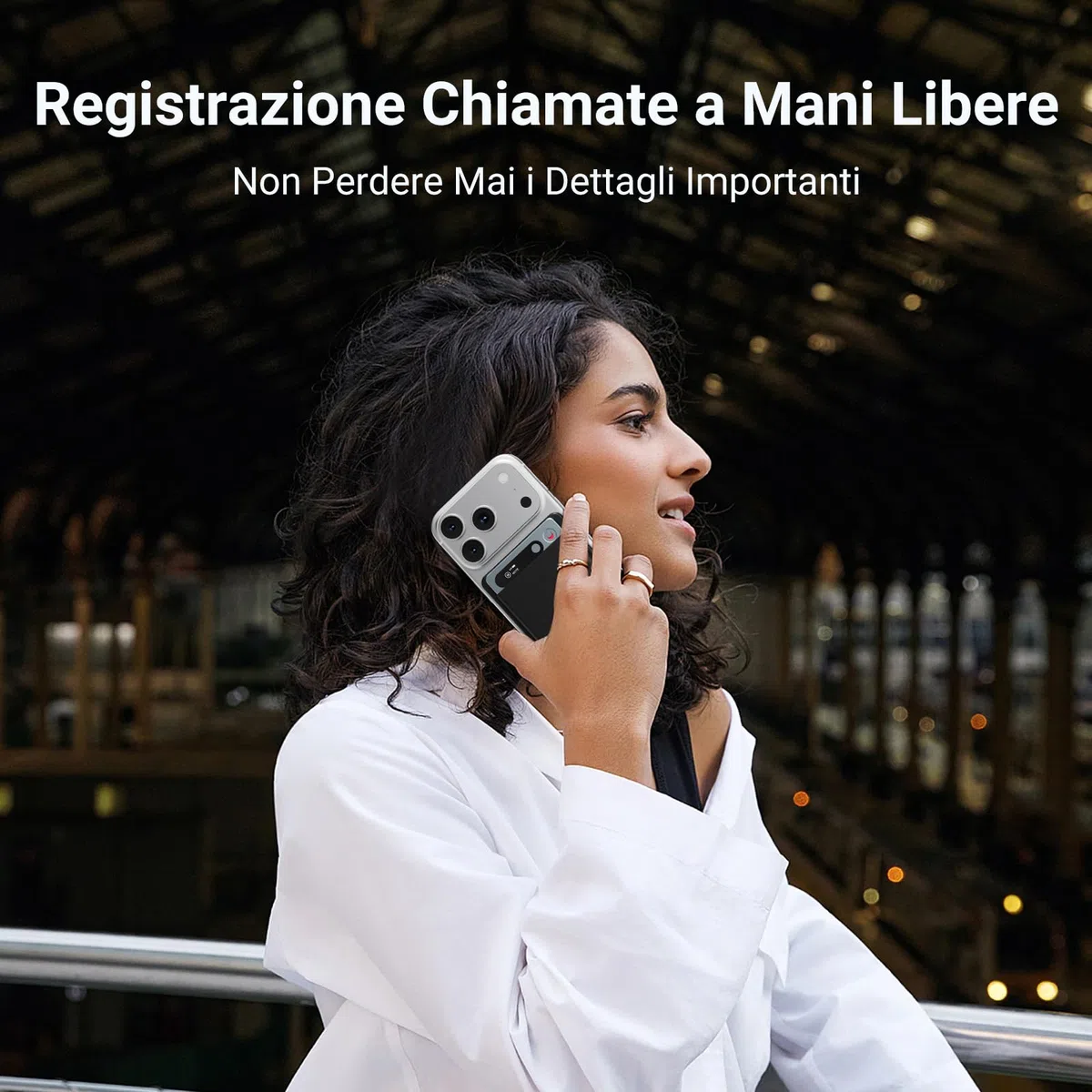 MECHEN Registratore Vocale IA 64GB, Trascrizione e Traduzione in 81 Lingue, Registrazione Magnetica di Chiamate, 30+ Modelli di Riassunto e Mappe Mentali, Bluetooth 5.3 (V05-B)