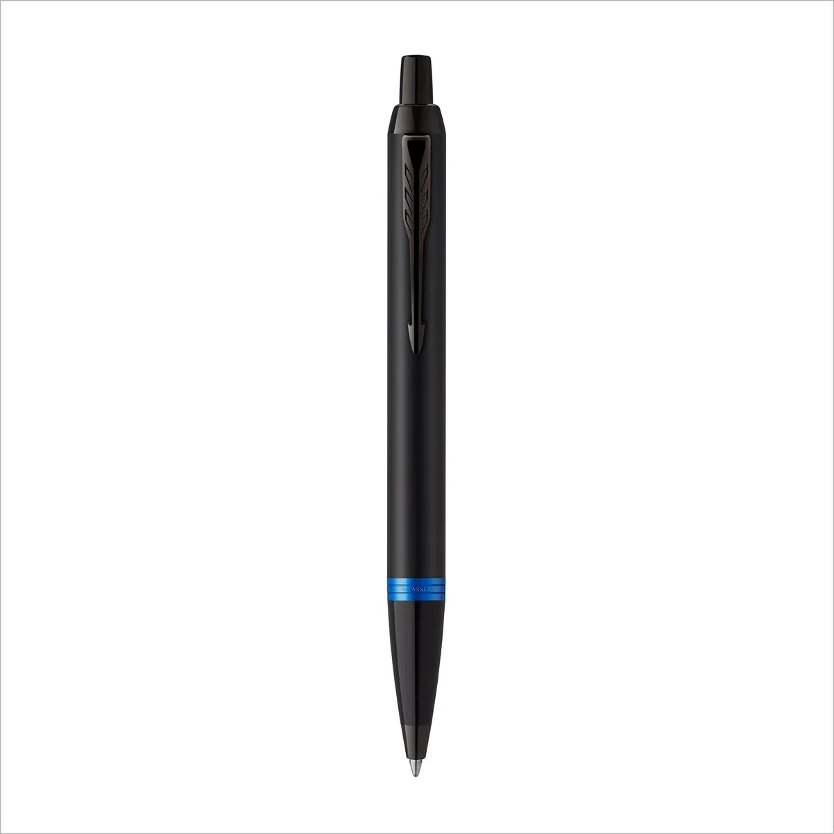 PARKER IM Professionals Vibrant Rings Set penna roller e penna a sfera con incisione, penna premium | confezione regalo | nome | inciso | anniversario | compleanno (blu PVD)