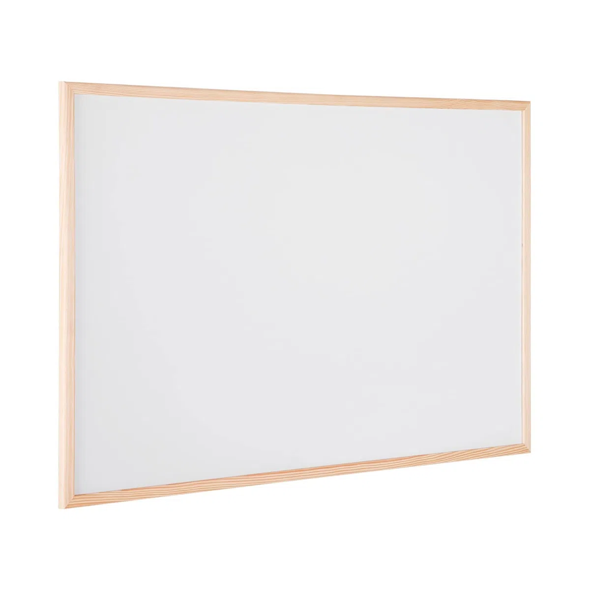 Bi-Joy Lavagna Bianca Non magnetica, Superficie cancellabile a secco, con Cornice in Legno di Pino (80 x 60 cm)