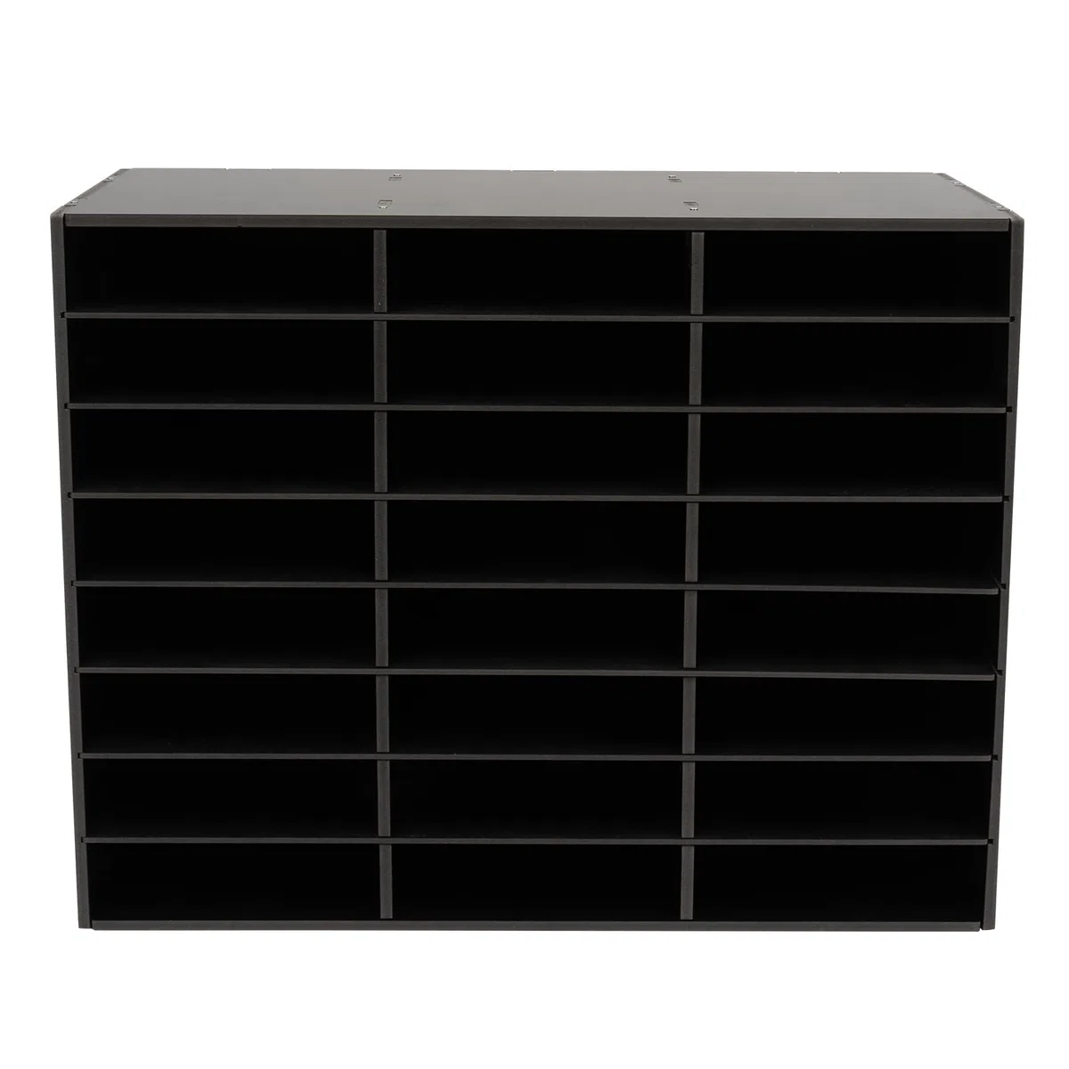 Organizer per documenti, bianco e nero, per archivio, ufficio, sistema di archiviazione in PVC, per raccoglitori, riviste in ufficio (nero, 73,7 x 30,2 x 59,6 cm)