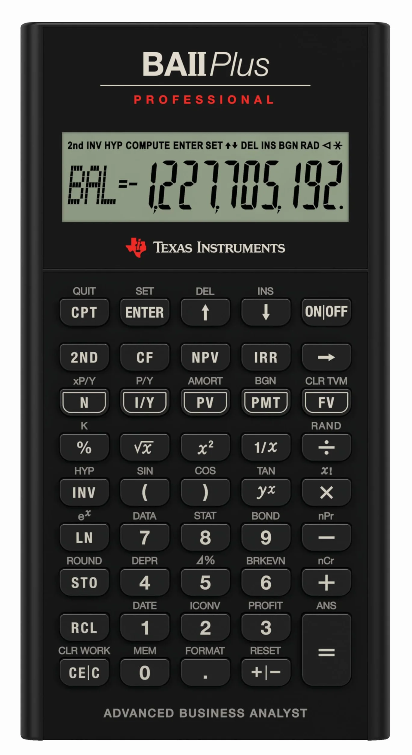 Texas Instruments BA II Plus Professional Calcolatrice