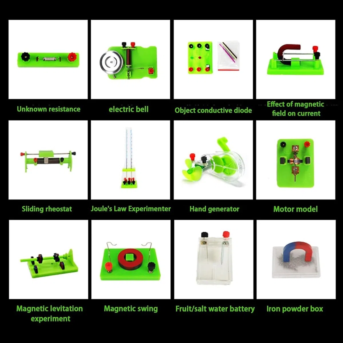 Set di esperimenti sui circuitiScatola for attrezzature for esperimenti di fisica elettromagnetica della scuola media superiore multifunzione, set di scatole for esperimenti sull'elettricità