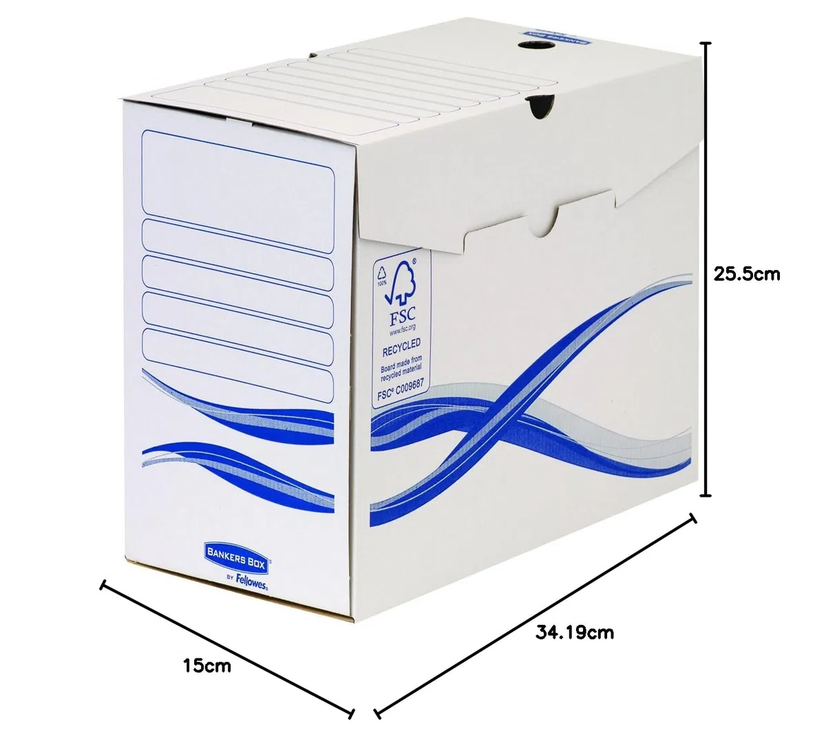 Bankers Box 4460302 Scatola Archivio A4 Basic, Dorso 150 mm, FSC, Confezione da 25 Pezzi