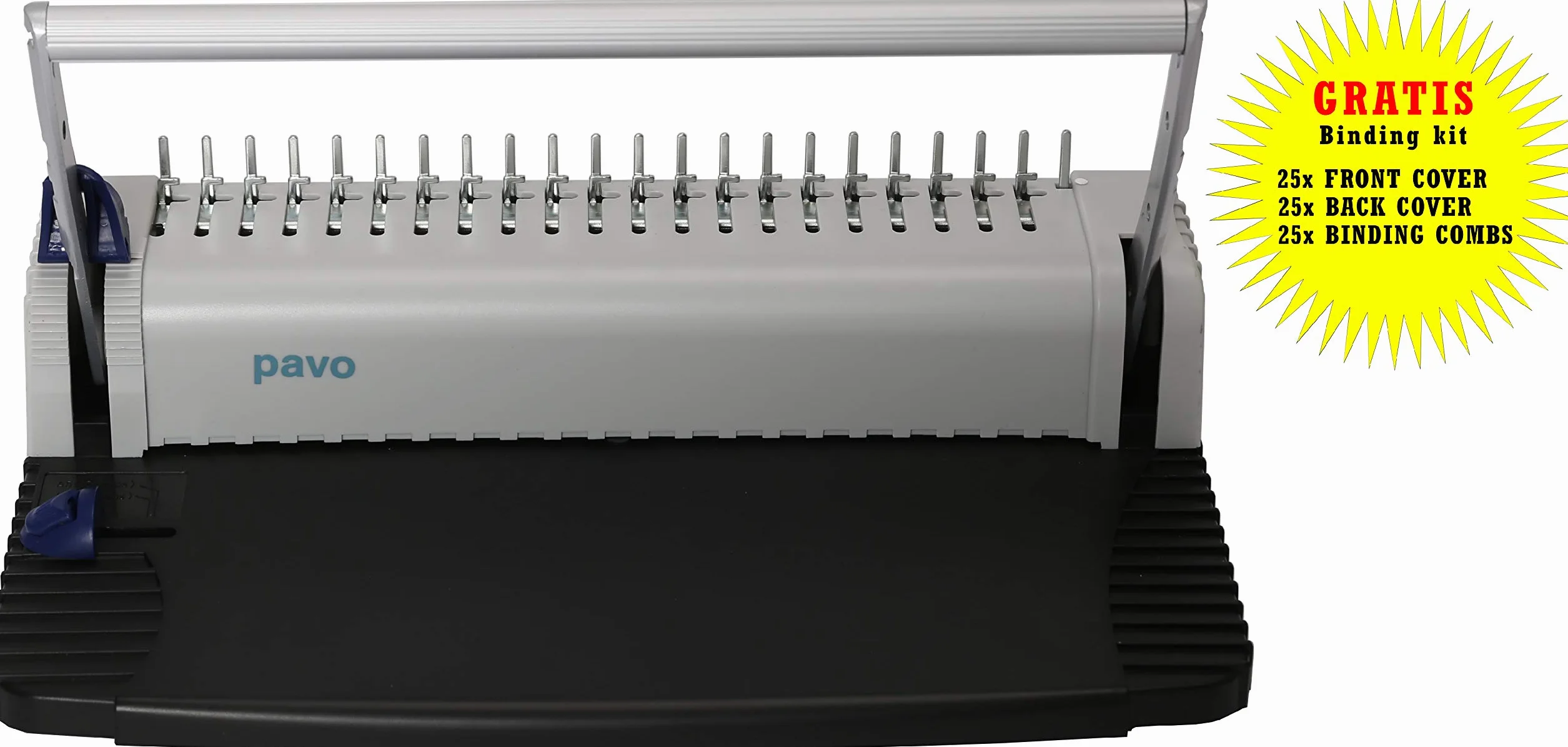 Pavo Smartmaster 2 - Rilegatrice a dorsi plastici, Kit per rilegatrice incluso, Nero/Grigio chiaro
