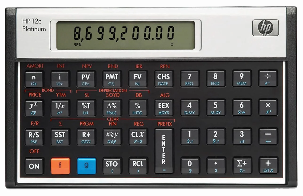 Hewlett Packard HP 12c calcolatrice finanziaria platino