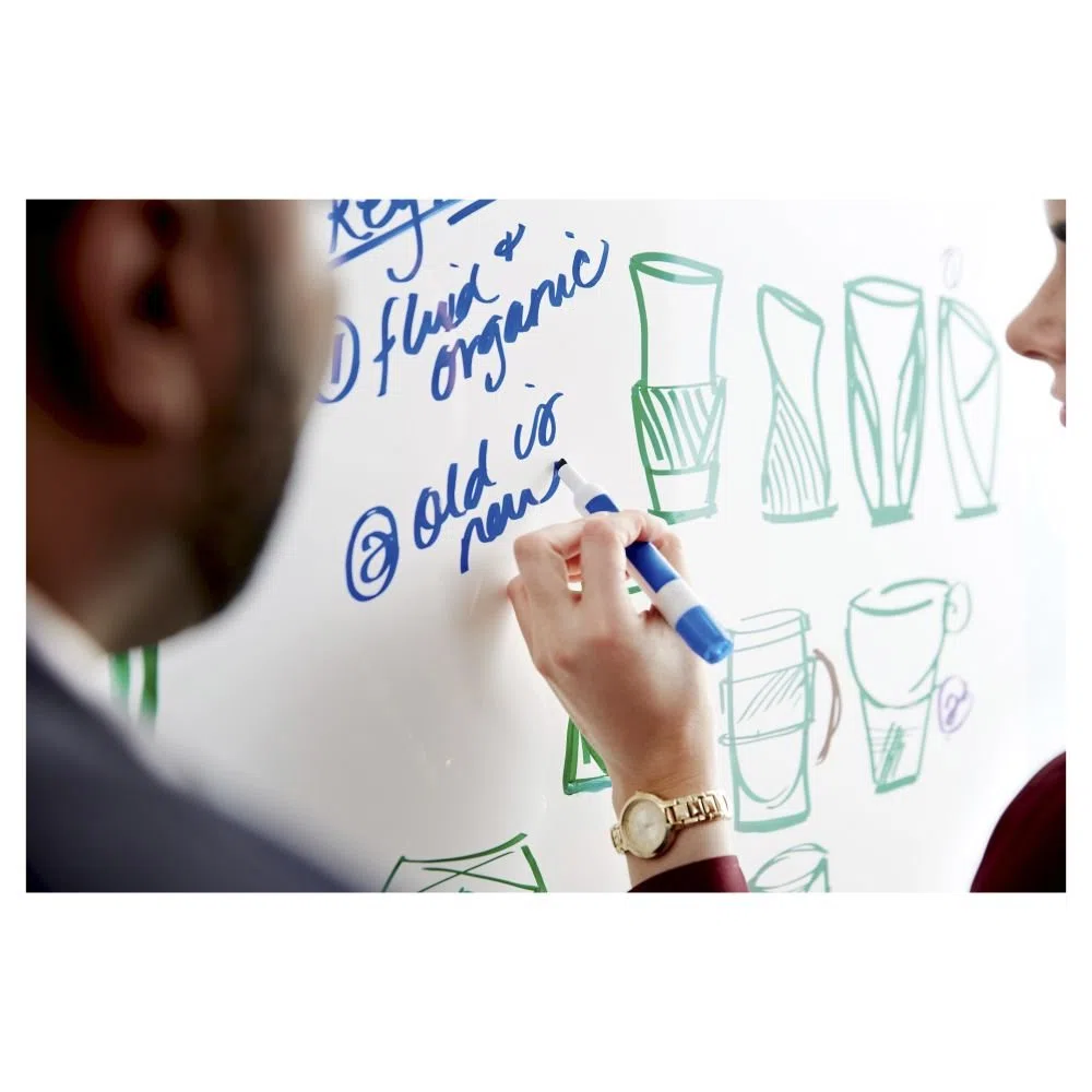 Post-it Super Sticky Dry Erase Lavagna Cancellabile, Lavagna Autoadesiva per Ufficio e Riunioni, Lavagna Meeting Chart, Lavagna Bianca da Muro, Colore Bianco Lucido, Rotolo 60.9x91.4 cm