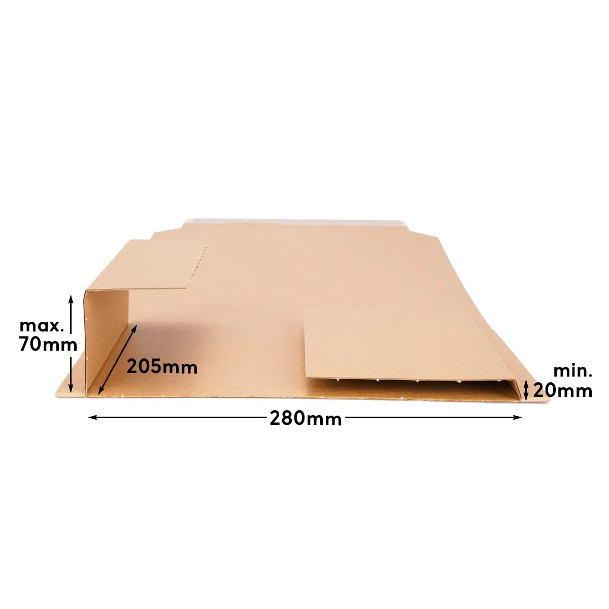 verpacking Confezione da 100 pezzi autoadesivi, 280 x 205 x 20-70 mm, confezione avvolgente universale