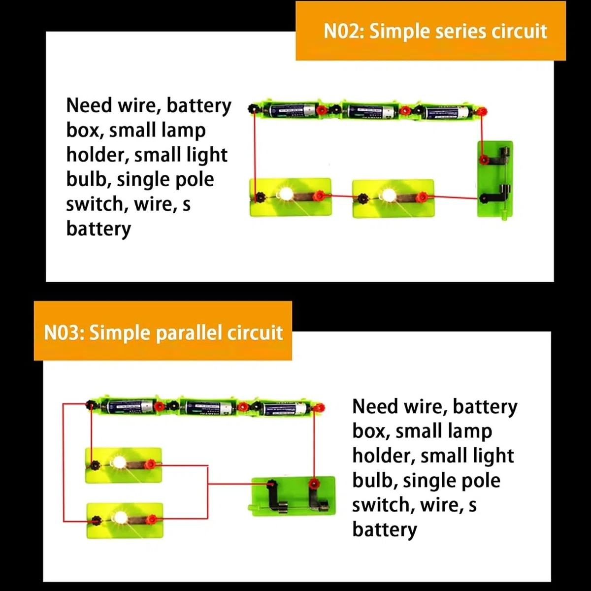 Set di esperimenti sui circuitiScatola for attrezzature for esperimenti di fisica elettromagnetica della scuola media superiore multifunzione, set di scatole for esperimenti sull'elettricità