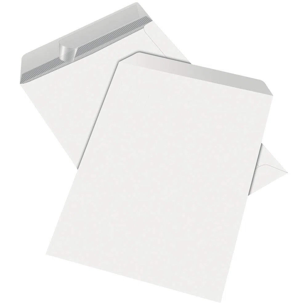 1000 pz Buste Bianche postali 13x18 cm 80grm2 taglio dritto Lembo NON gommato Monolucida Kraft Bianco cod. 320 Blasetti