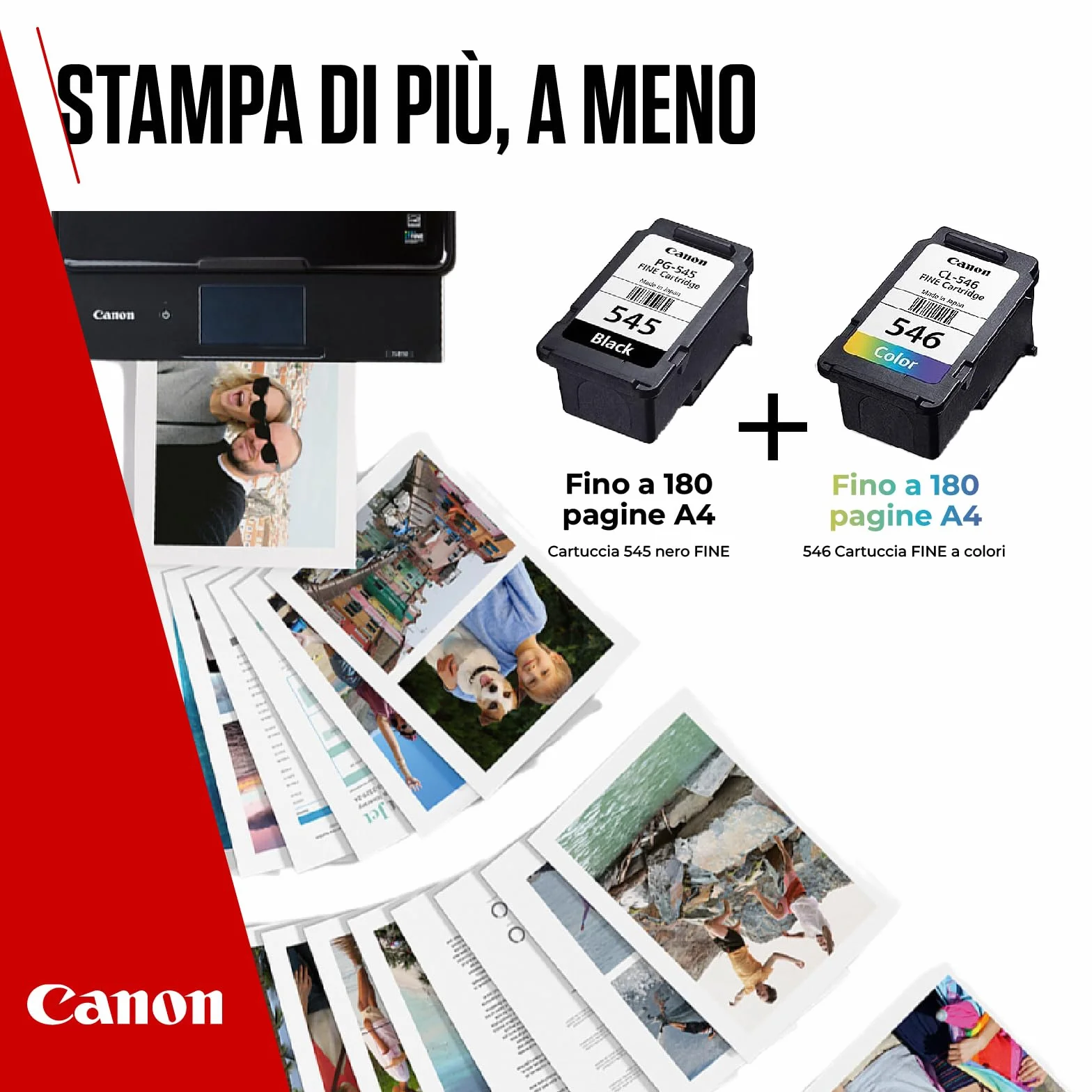 Canon Cartucce d'inchiostro originali PG-545/CL-546 Confezione da 2 con carta fotografica 4x6 50 fogli