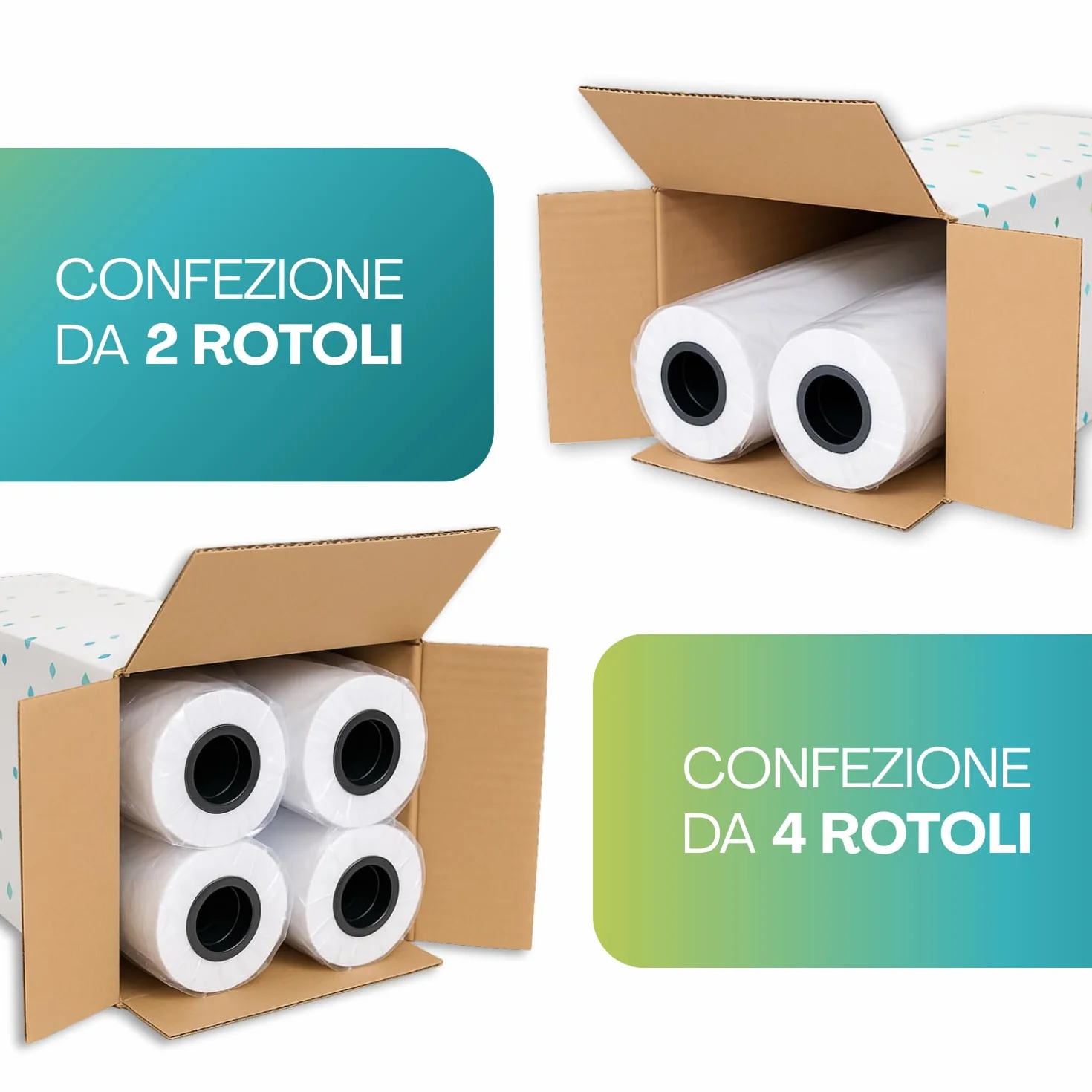 Palucart carta plotter 91 cm x 50 m 90 gr mq cartone da 4 rotoli plotter