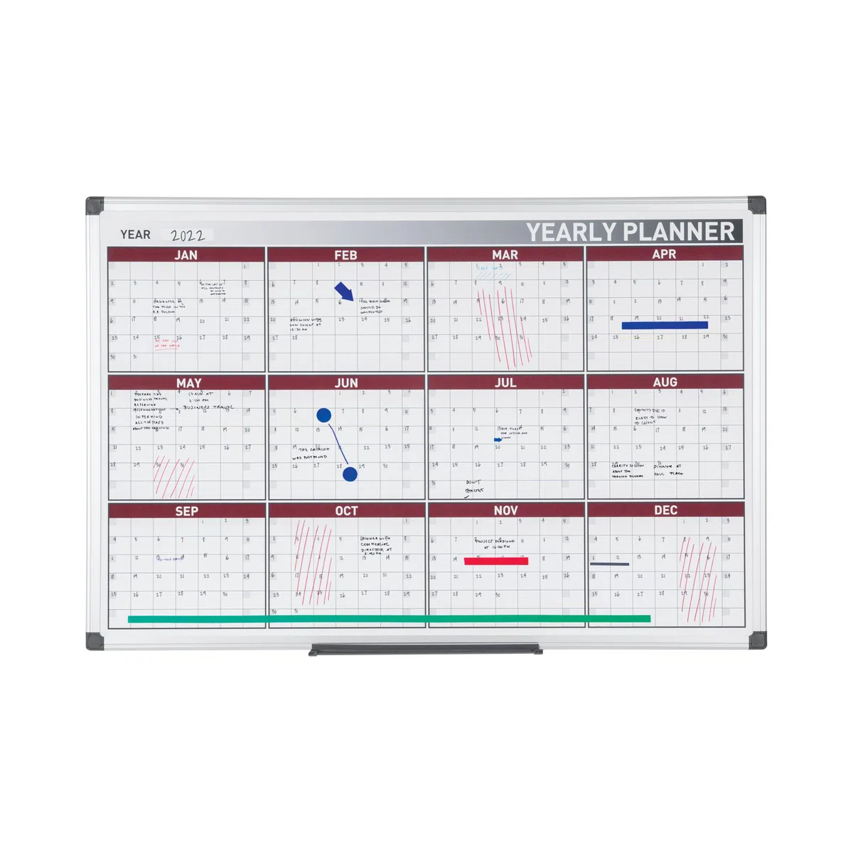 Bi-Office GA0375170 - Planner Annuale da Muro, 900 x 600 cm, Multicolore