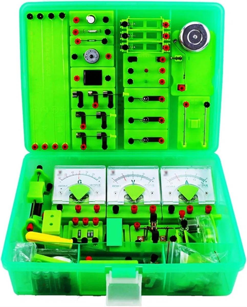 Set di esperimenti sui circuitiScatola for attrezzature for esperimenti di fisica elettromagnetica della scuola media superiore multifunzione, set di scatole for esperimenti sull'elettricità