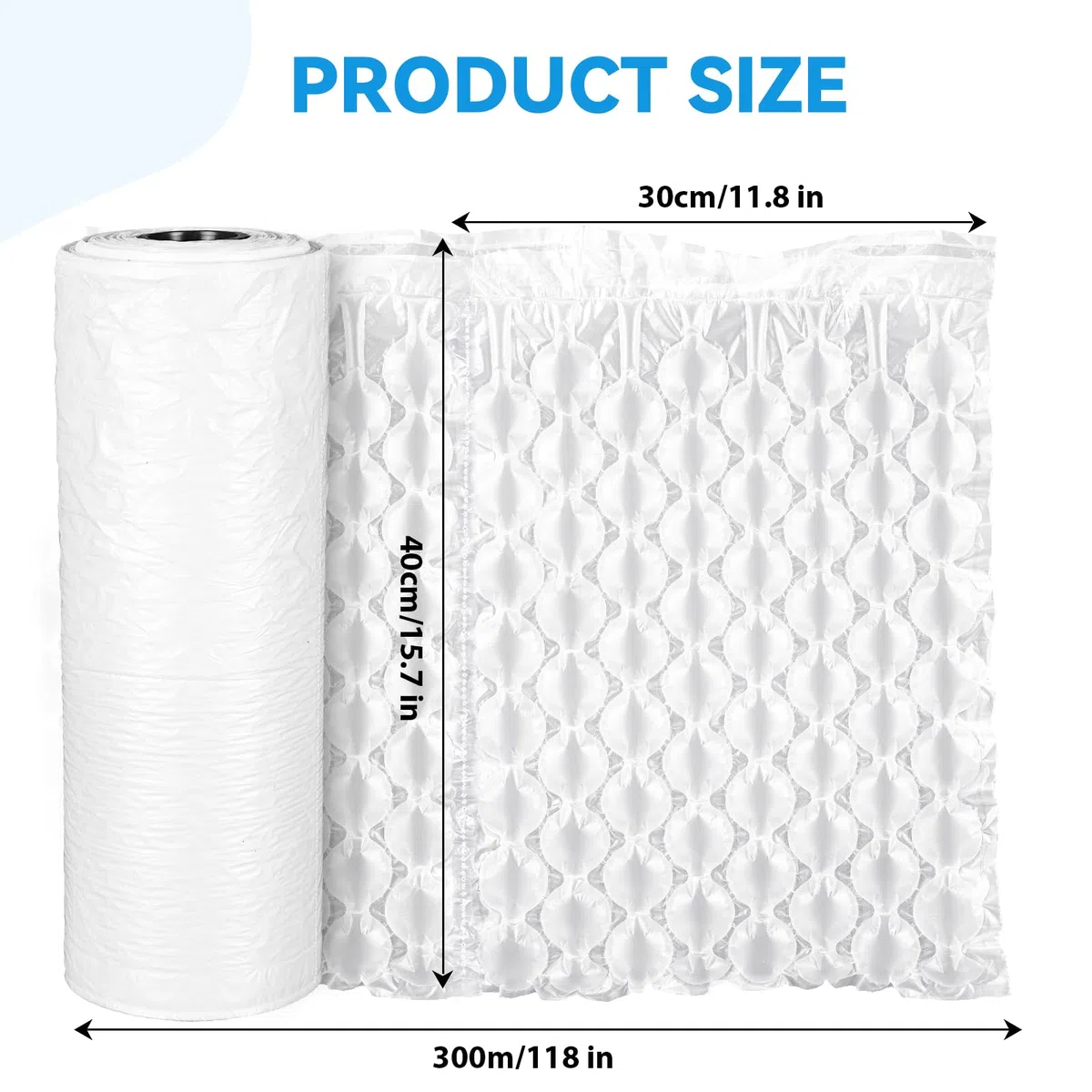 YUCHENGTECH Pellicola a Bolle D'aria 30 x 40 cm x 300 m Borsa Gonfiabile Borsa a Bolle Materiale Di Riempimento Utilizzata per Imballaggio e Spedizione