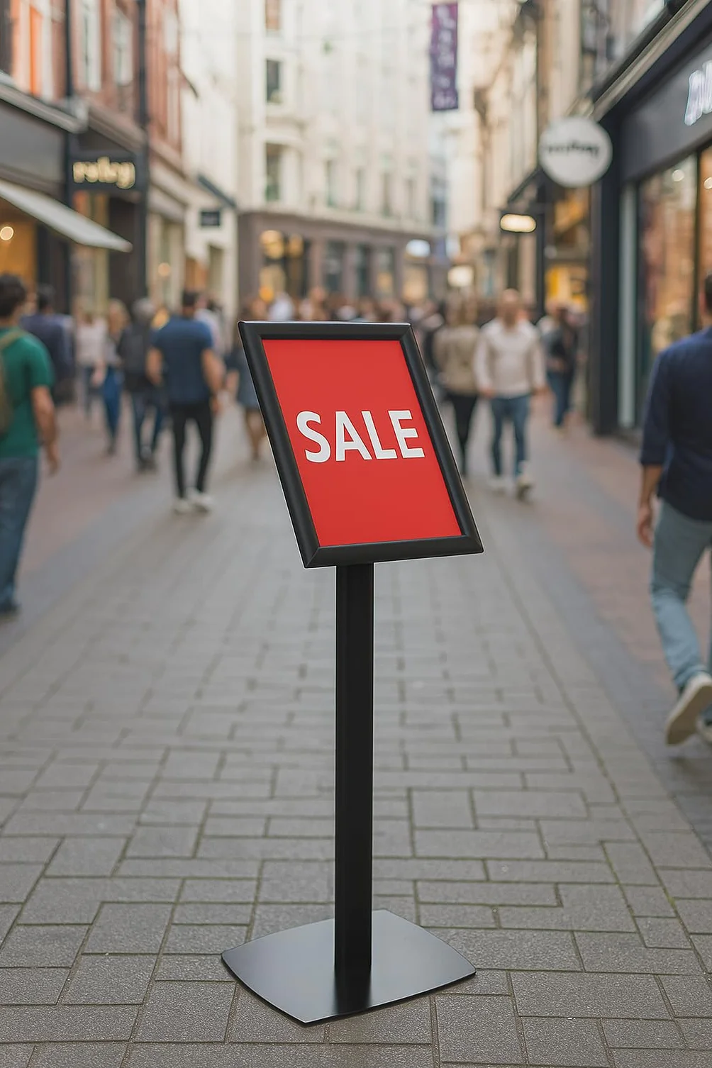 Supporto Informativo Nero - Espositore A3, Piantana in Alluminio, Supporto Girevole per Presentazioni, Porta Poster Verticale e Orizzontale, Porta Manifesti - 420 x 297 mm