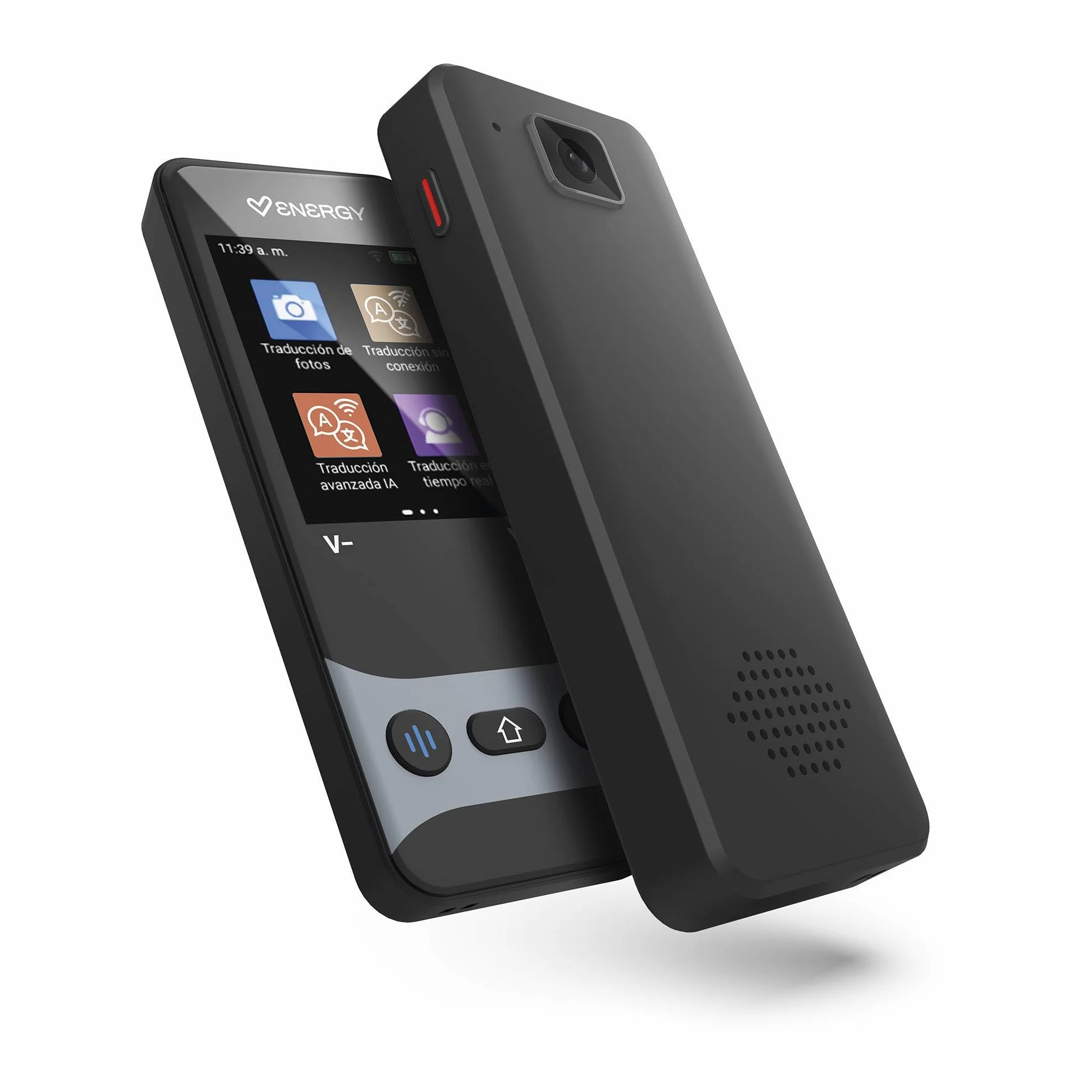 Energy Sistem AI Translator Traduttore Simultaneo Vocale Istantaneo Multilingue Portatile AI Translator Offline 160 Lingue 21 Senza Internet Traduzione Fotografica 5MP Schermo 2W Batteria 1500mAh