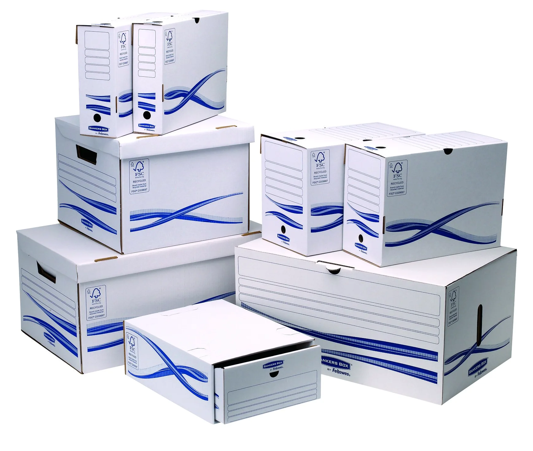 Bankers Box 4460302 Scatola Archivio A4 Basic, Dorso 150 mm, FSC, Confezione da 25 Pezzi