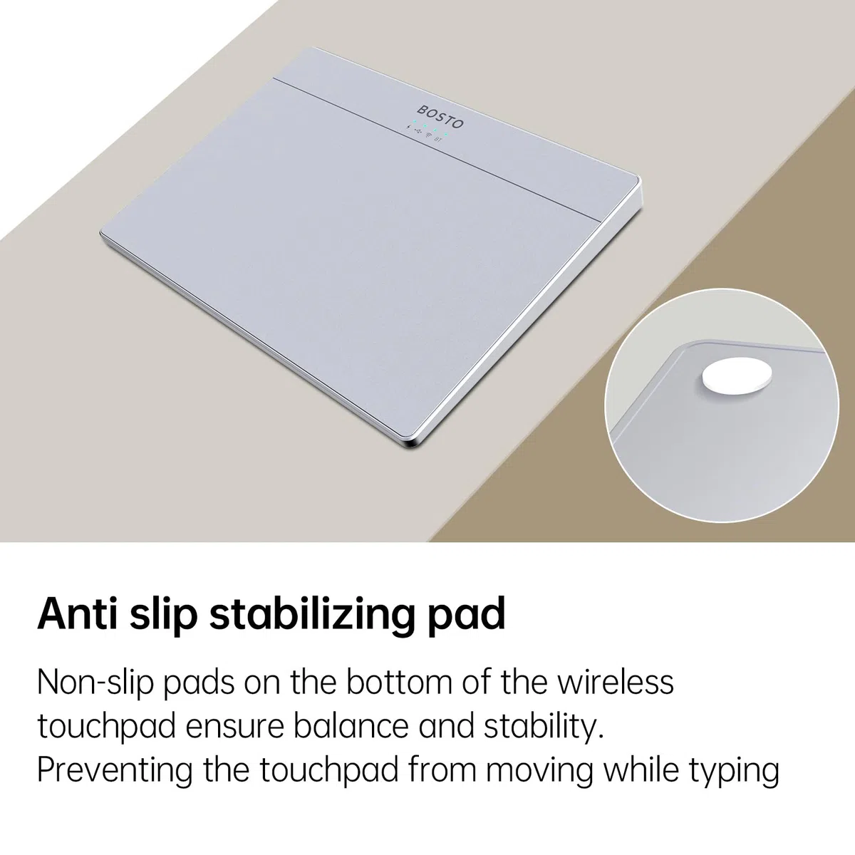 Eacam NUOVA BOSTO T02 Wired o Wireless Touchpad, Navigazione Multi-touch Trackpad Portatile per Utente PC per Laptop per Computer Desktop