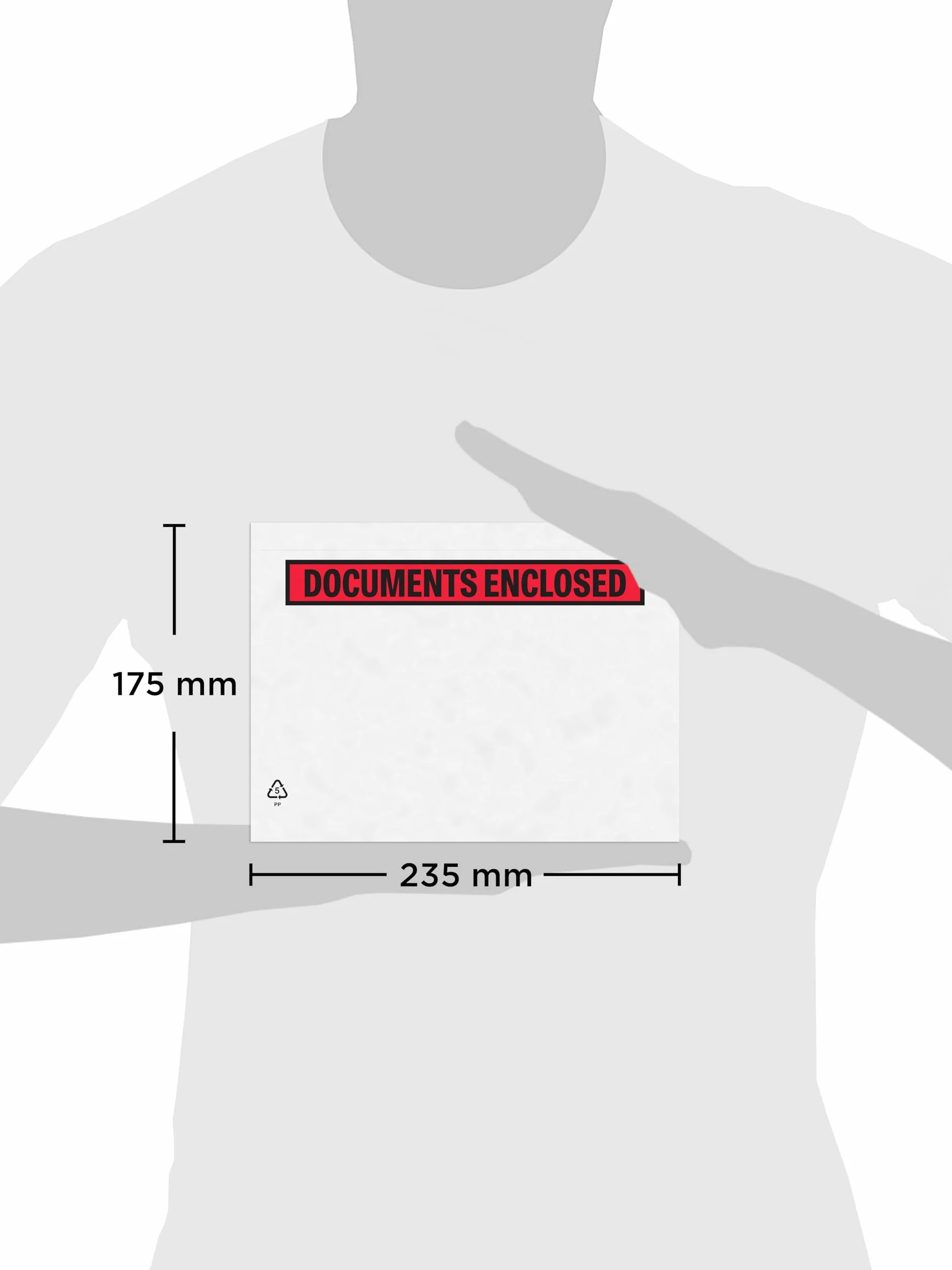 Blake Purely Packaging 235 x 175 mm 30 Mu Polietilene Polypost Stacca e sigilla (PDE42) Trasparente, Confezione da 1000