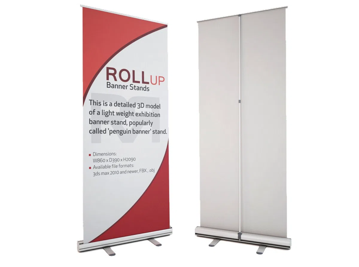 Roll Up Pubblicitario Personalizzato Stampa HD Modello STRONG Espositore Avvolgibile in Alluminio con Tela Premium Anti-Arricciamento Ideale per Fiere, Eventi e Negozi, 100 x 200 cm